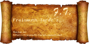 Freismuth Teréz névjegykártya