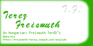 terez freismuth business card